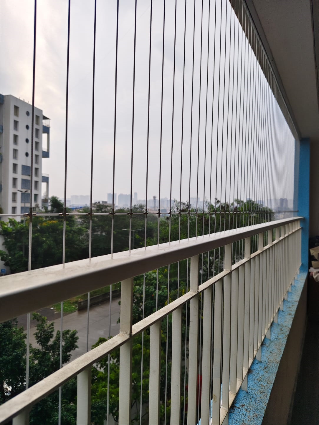 Invisible grill installation for balcony safety